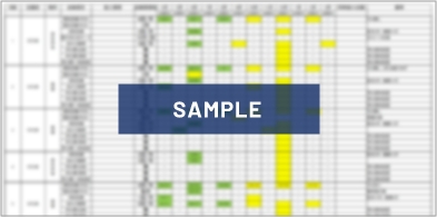 画像：ぼかしが入った全点検項目　点検管理台帳